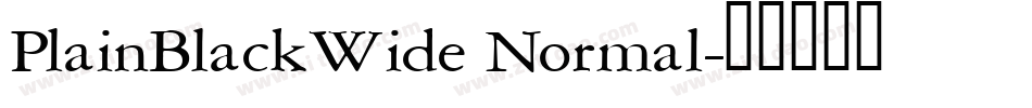 PlainBlackWide Normal字体转换